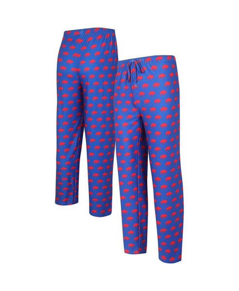 Men's Royal Buffalo Bills Gauge Throwback Allover Print Knit Pants