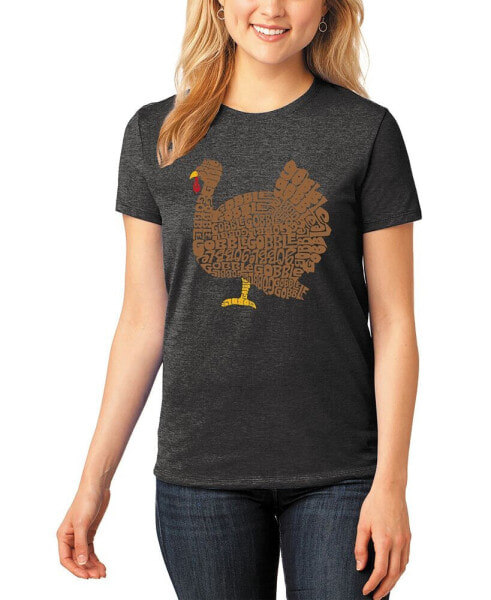 Women's Thanksgiving Premium Blend Word Art Short Sleeve T-shirt