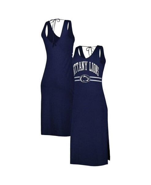 Women's Navy Penn State Nittany Lions Training V-Neck Maxi Dress