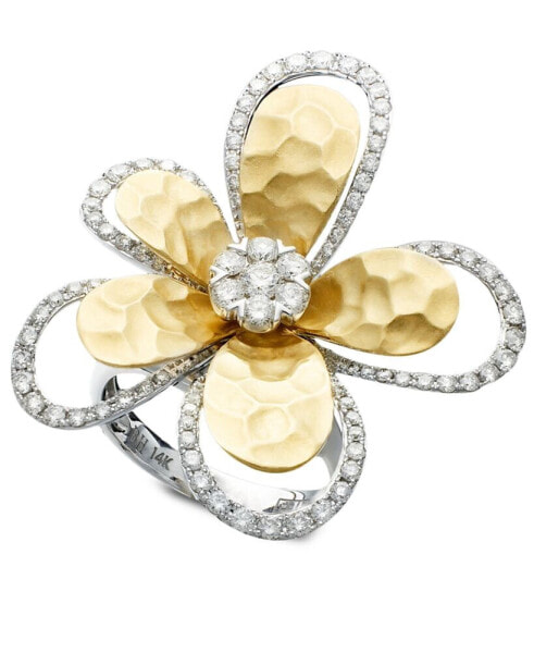 D'Oro by EFFY® Diamond Flower (1-1/4 ct. t.w.) in Two-Tone 14k Gold