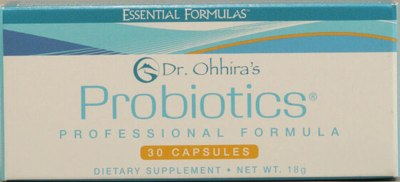 Essential Formulas Dr. Ohhiras Probiotics Комплекс с пробиотиками, пребиотиками и постбиотиками 12 штаммов молочных бактерий 30 капсул