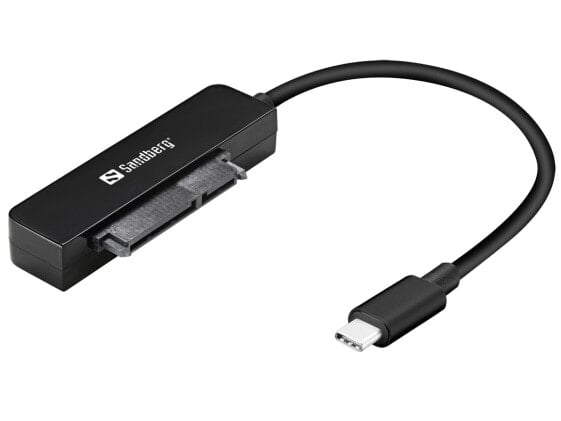 Жесткий диск Sandberg USB-C to SATA USB 3.1 Gen.2 - корпус для HDD/SSD 2.5" - Serial ATA - 10 Gbit/s - USB - черный