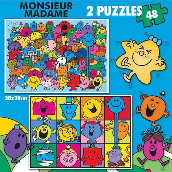 EDUCA BORRAS 2X48 Monsieur Madame Puzzle