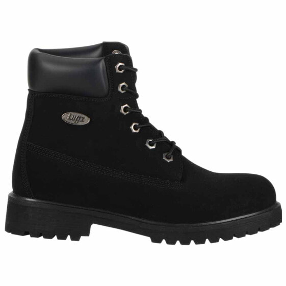 Lugz Convoy 6 Inch Round Toe Lace Up Womens Black Casual Boots WCNYD-001
