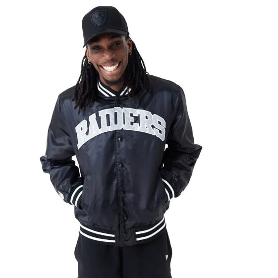 NEW ERA NFL Satin Las Vegas Raiders bomber jacket