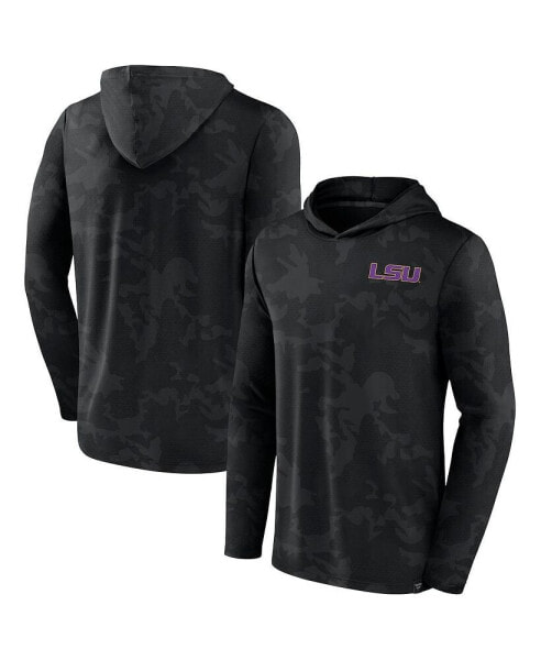 Men's Black LSU Tigers Camo Hoodie Long Sleeve T-shirt