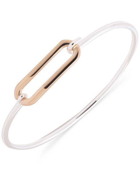 Two-Tone Link Bangle Bracelet