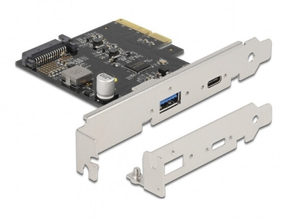 Delock 90011 - PCIe - USB 3.2 Gen 2 (3.1 Gen 2) - Low-profile - PCIe 4.0 - SATA 15-pin - 10 Gbit/s