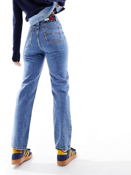 Tommy Jeans Julie ultra high rise straight leg jeans in medium wash