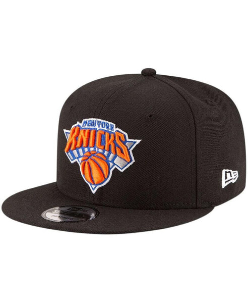 Men's Black New York Knicks Official Team Color 9FIFTY Snapback Hat