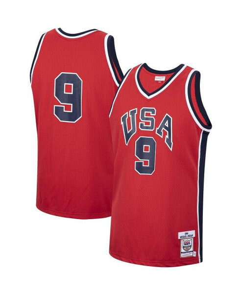 Men's Michael Jordan Red USA Basketball Authentic 1984 Jersey