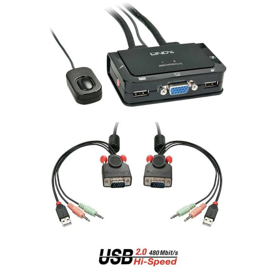 LINDY VGA/USB 2.0/Coaxial KVM switch