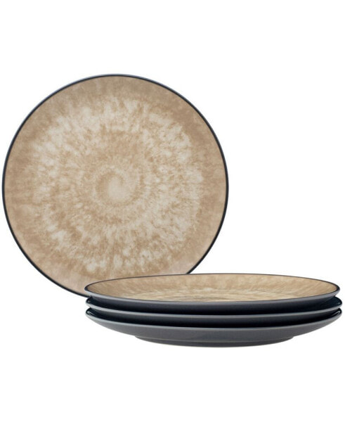 Colorkraft Essence 4 Piece Coupe Dinner Plate Set, 10.5"