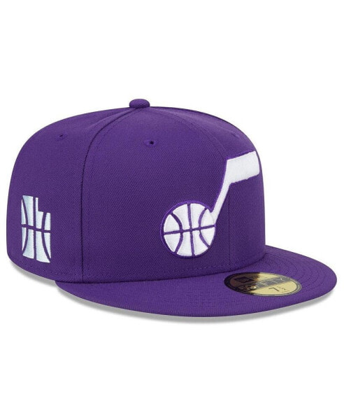 Панама мужская New Era Utah Jazz фиолетовая городская модель 2023/24 59FIFTY.