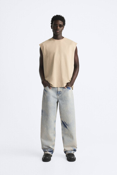 Faded baggy-fit jeans