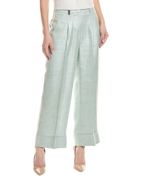 Peserico Linen-Blend Pant Women's Blue 38