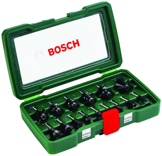 Bosch HM-Fräser-Set, 15-teilig, mit 1/4" Schaft