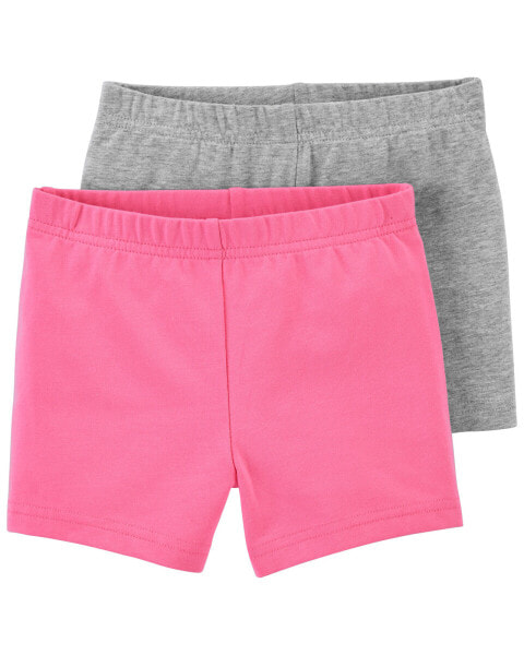 Kid 2-Pack Pink & Grey Shorts 5