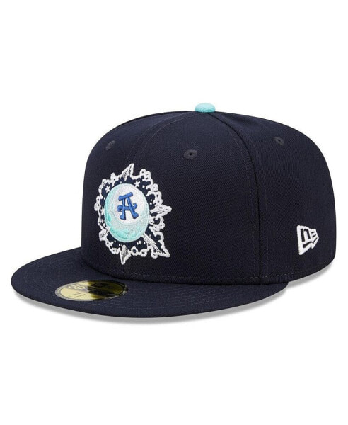 Men's Navy Asheville Tourists Marvel x Minor League 59FIFTY Fitted Hat