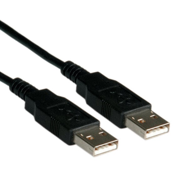 ROLINE USB 2.0 Cable - A - A - M/M 0.8 m - 0.8 m - USB A - USB A - USB 2.0 - Male/Male - Black