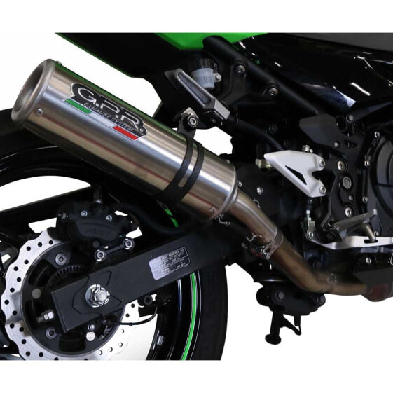 GPR EXCLUSIVE M3 Natural Titanium Slip On Ninja 400 18-20 Euro 4 Homologated Muffler