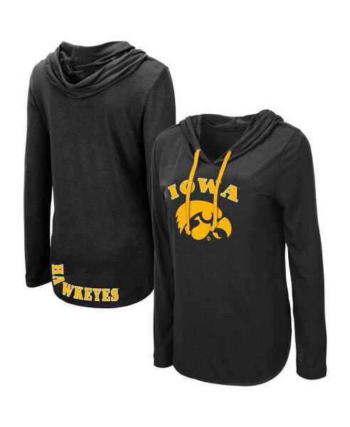 Women's Black Iowa Hawkeyes My Lover Long Sleeve Hoodie T-shirt