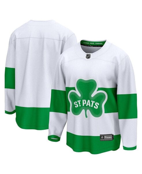 Branded Men's White Toronto Maple Leafs St. Patricks Alternate Premier Breakaway Jersey