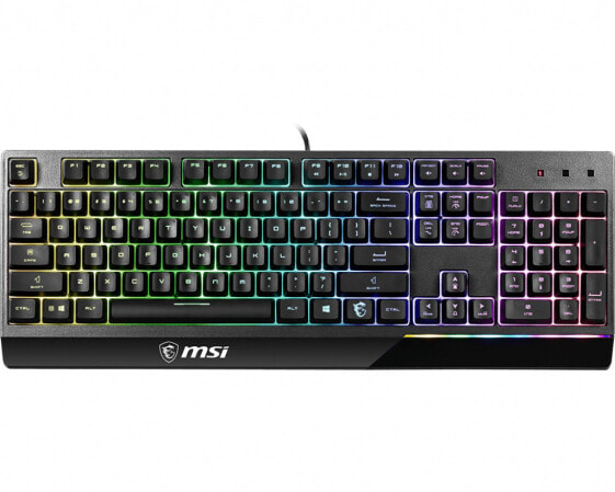 MSI VIGOR GK30 RGB MEMchanical Gaming Keyboard ' DE Layout - MECH. Membrane switches - 6-Zone RGB Lighting - RGB Mystic Light - water repellent keyboard design' - Full-size (100%) - USB - Mechanical - QWERTZ - RGB LED - Black