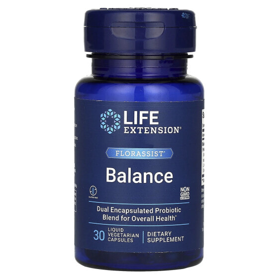 Пребиотик FLORASSIST Balance 30 жидких вегетарианских капсул Life Extension