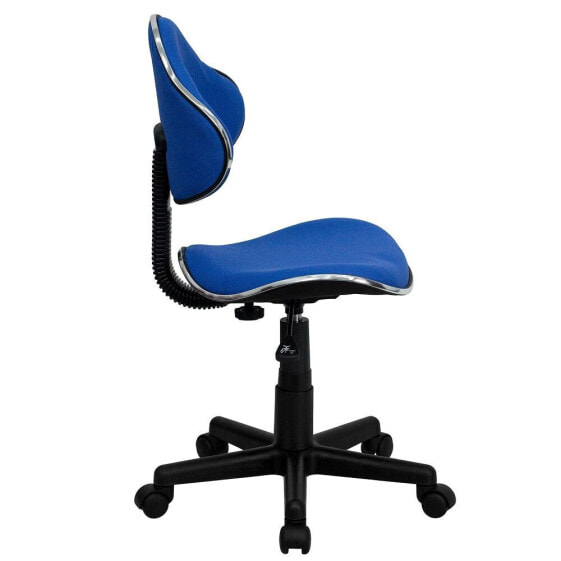 Blue Fabric Ergonomic Swivel Task Chair