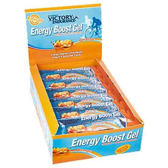 VICTORY ENDURANCE Energy Boost 42g 24 Units Orange Energy Gels Box
