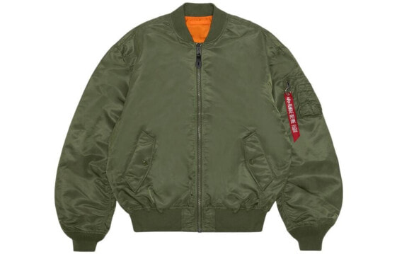 Alpha Industries 纯色拉链口袋宽松夹克 男款 绿色 / Куртка Alpha Industries JL04C1F-GRD