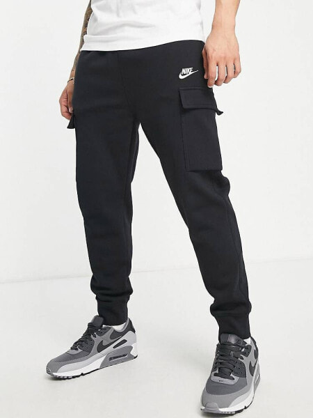 Nike Club fleece cargo jogger in black 