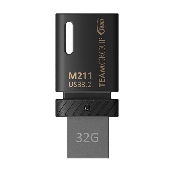 Team Group M211 - 32 GB - USB Type-C - 3.2 Gen 1 (3.1 Gen 1) - 100 MB/s - Capless - Black