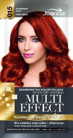 Joanna Multi Effect Color Keratin Complex Szamponetka 15 Płomienny Rudy 35 g