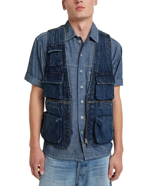 Men's Straight-Fit Denim Vest