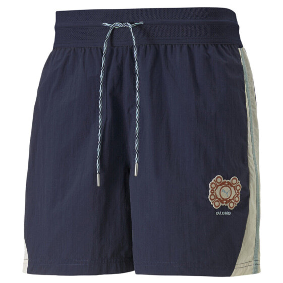 Puma Palamo X T7 Athletic Shorts Mens Blue Casual Athletic Bottoms 53597106