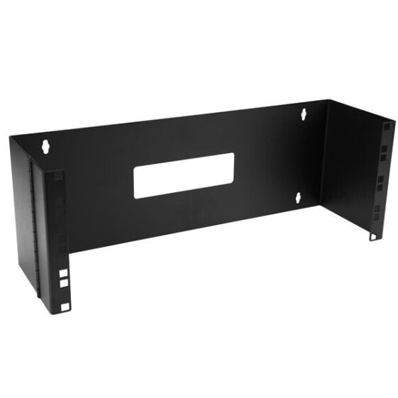 StarTech.com 4U 19in Hinged Wall Mounting Bracket for Patch Panels - Wall mounted rack - 4U - 15 kg - 2.2 kg - Black