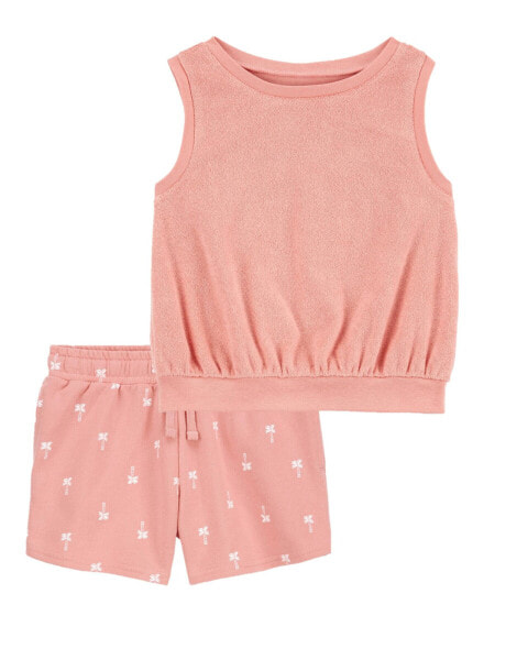 Kid 2-Piece Terry Tank & Pull-On Shorts Set 4