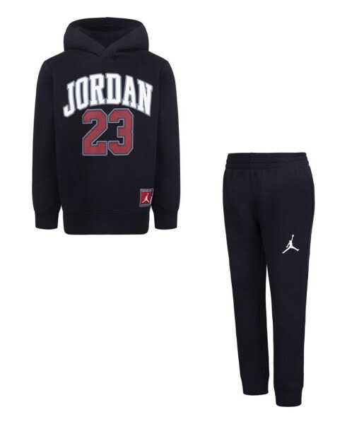 Little Boys Jersey Pack Pullover Hoodie and Jogger Pants Set