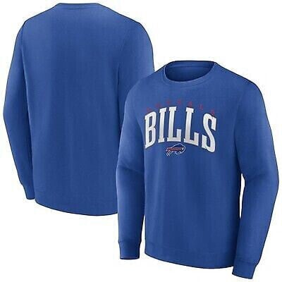 NFL Buffalo Bills Men's Varsity Letter Long Sleeve Crew Fleece Sweatshirt - S