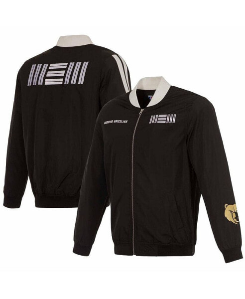 Men's Black Memphis Grizzlies 2023/24 City Edition Nylon Full-Zip Bomber Jacket