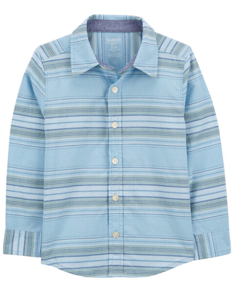 Baby Baja Stripe Button-Front Shirt 12M