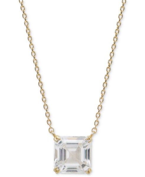 Jac & Jo by Anzie White Topaz Ascher-Cut Solitaire Pendant Necklace (2-1/6 ct. t.w.) in 14k Gold, 16" + 1" extender