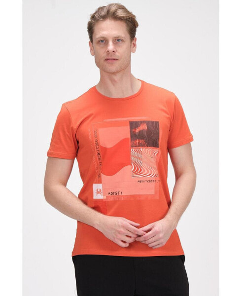 Men's Modern Print Fitted Admission T-shirt