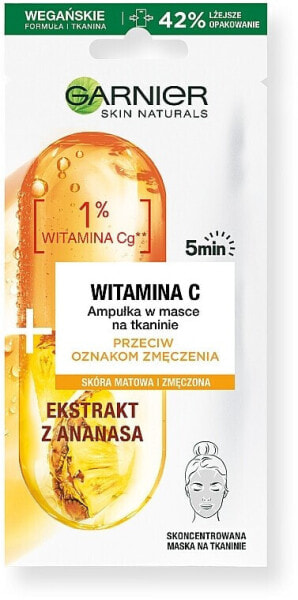 Feuchtigkeitsspendende Tuchmaske für das Gesicht mit Vitamin C und Ananasextrakt