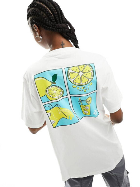 Converse lemonade back print t-shirt in white