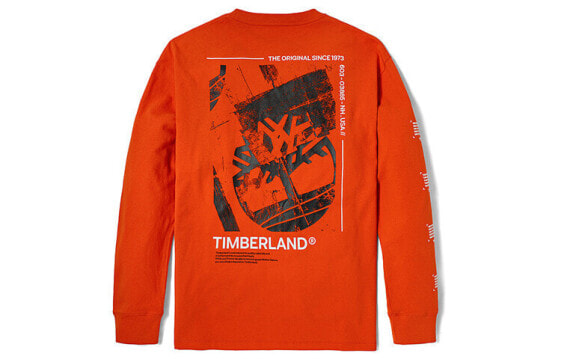 Timberland 休闲运动透气宽松圆领长袖T恤 男款 橙红色 送礼推荐 / Футболка Timberland T A22D7-845