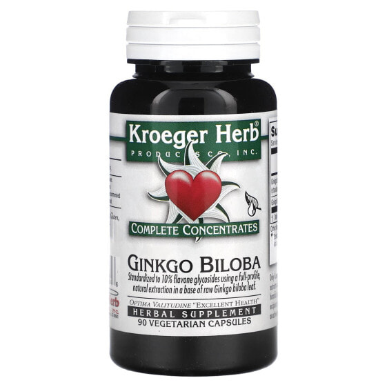 Вегетарианские капсулы Гинкго Билоба Complete Concentrates 90 шт. от Kroeger Herb Co