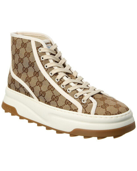 Gucci Gg Canvas High-Top Sneaker Men's Beige 8